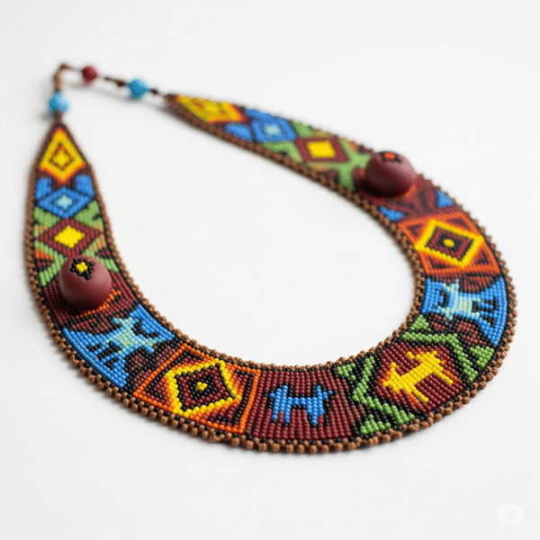 Handcrafted Beaded Necklace - Image 2