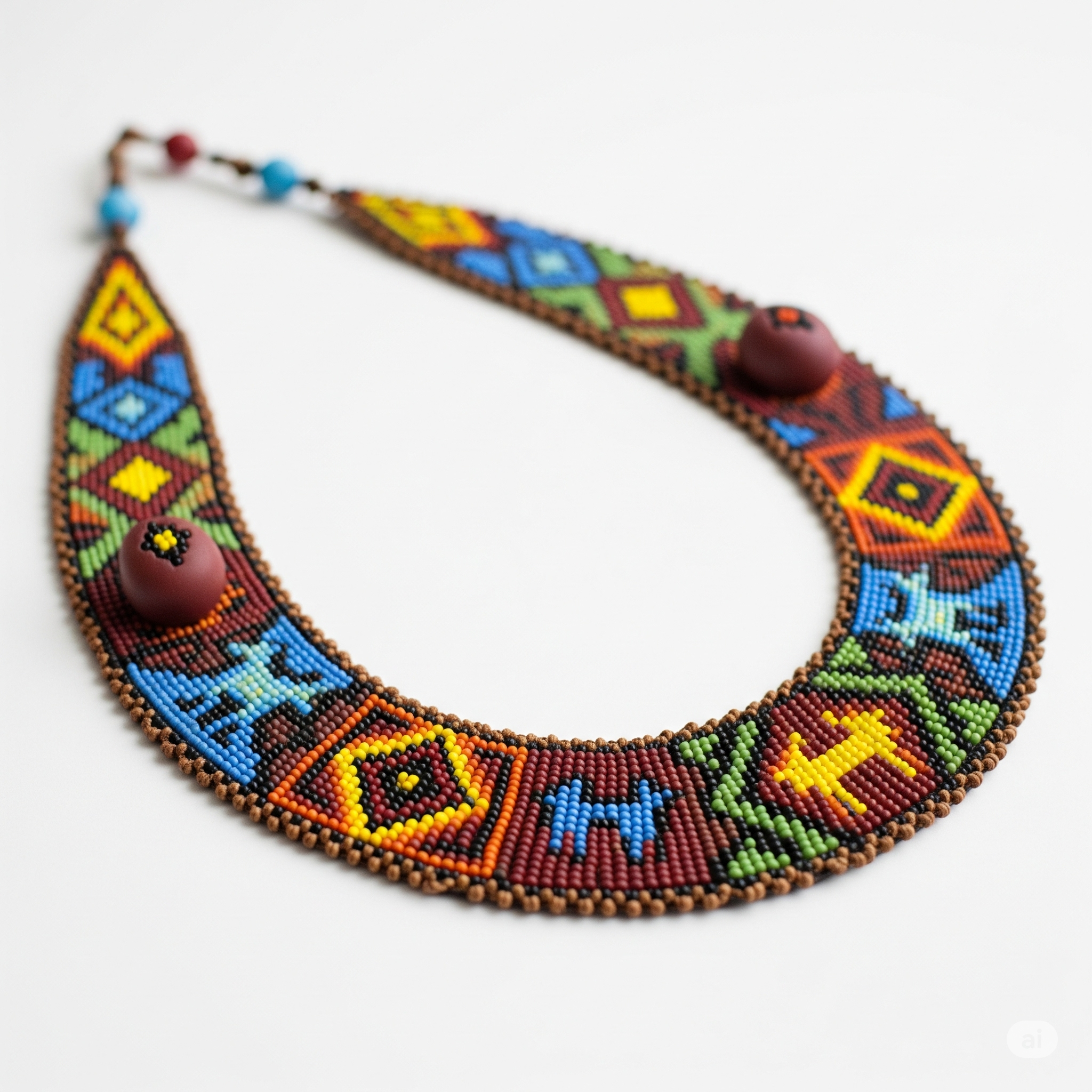 Handcrafted Beaded Necklace - Image 2