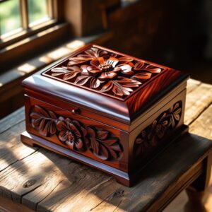Royal Wooden Carved Jewelry Box